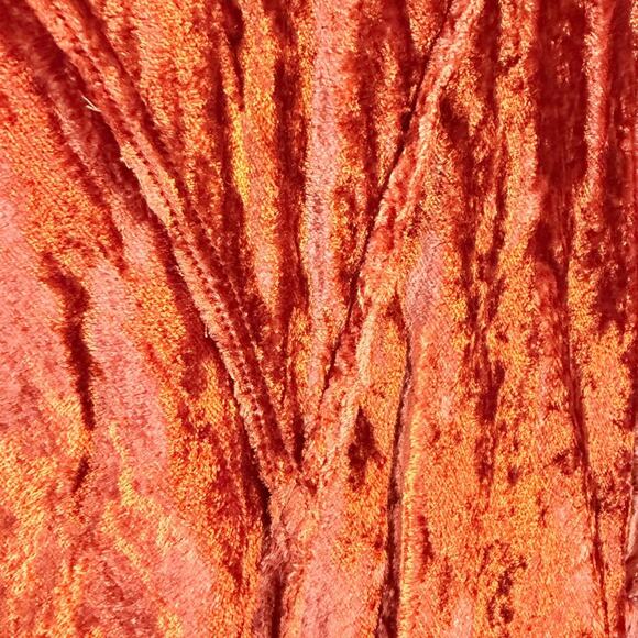 Free People Solid Serious Swagger Skirt Velvet Copper Midi Skirt - Large - Picture 6 of 8